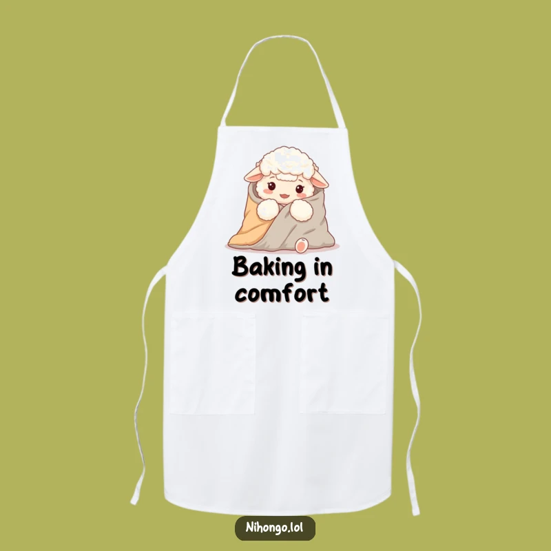Funny Sheep Futon Apron: Chef Sheep Blanket Time, Kitchen Funny Gift!