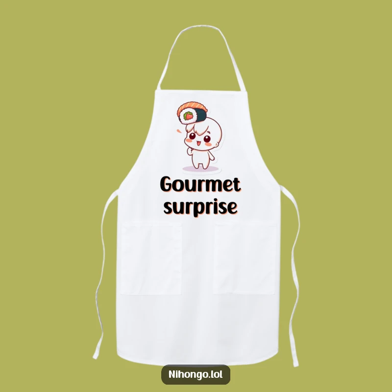 Funny Sushi Curious Character Apron - Kitchen Excitement, Perfect Funny Gift