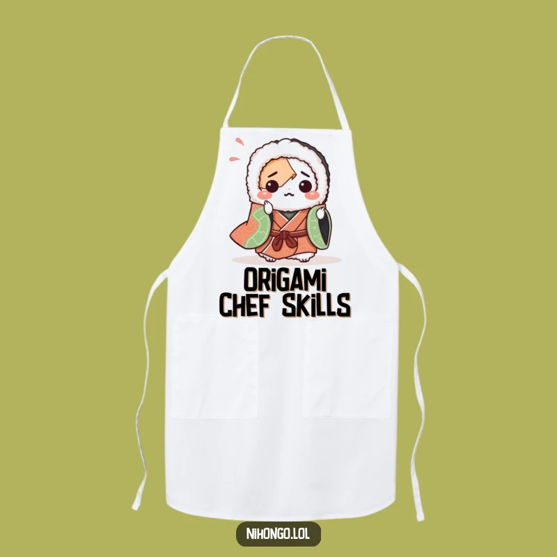 Funny Sushi Origami Apron: Kitchen Artistry Humor, The Perfect Funny Gift for Aspiring Chefs