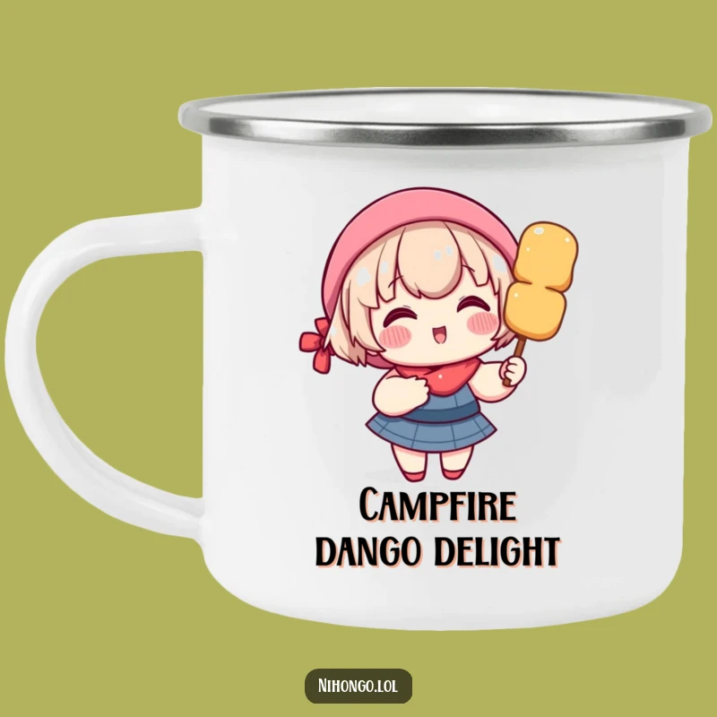 Funny Dango Skewer Camping Mug: Rosy Cheeks Snack, Outdoor Funny Gift