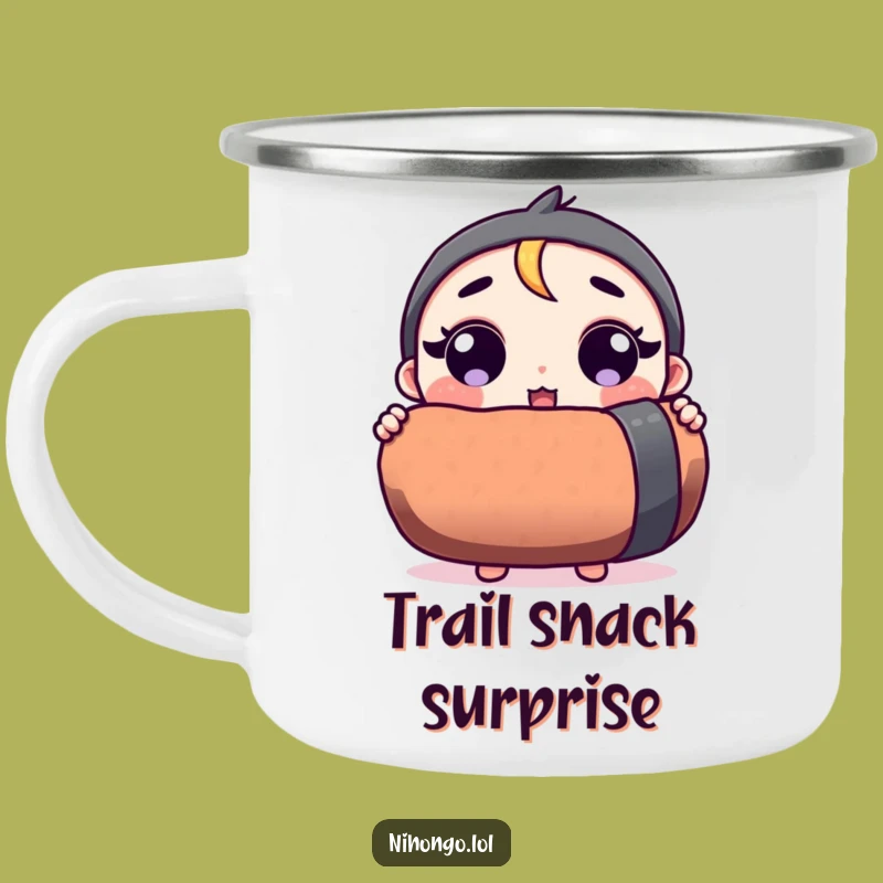 Funny Sushi Surprise Camping Mug: Outdoor Feasts with a Gigantic Roll!