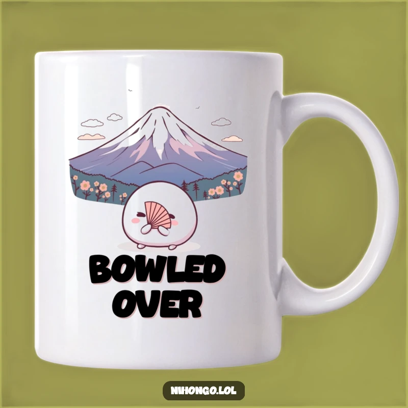 Funny Mochi Mount Fuji Mug: Shy Bow, Hilarious Japan Gift for Culture Fans