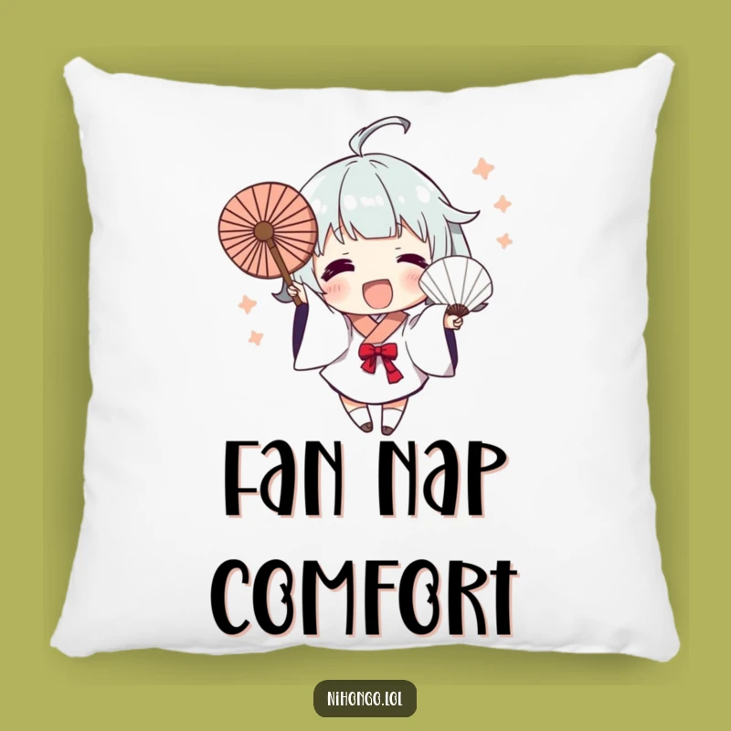 Funny Fan Wave Pillow - Cozy Comfort with Dynamic Brush Strokes