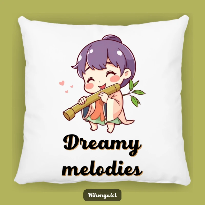 Funny Cheerful Flute Player Pillow: Cozy Comfort for Musical Souls