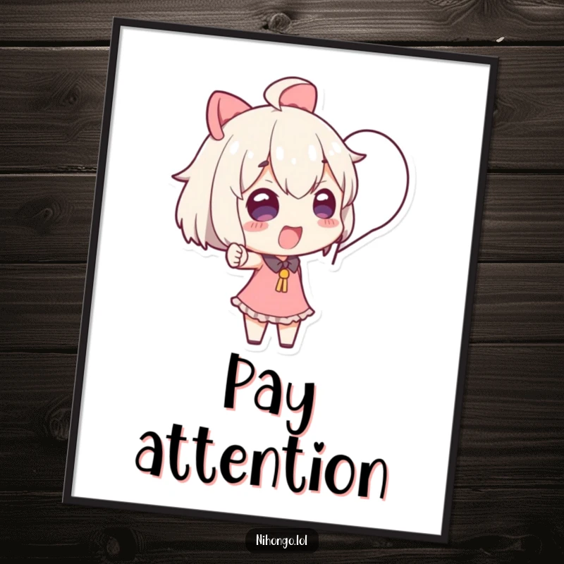 Funny Digital Art Print of a character dramatically pointing to an empty speech bubble, a humorous and expressive piece for digital art collectors.