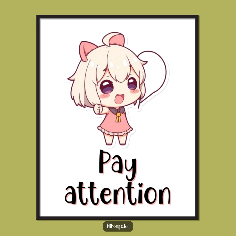 Funny Pointing Character Digital Art - Printable Speech Bubble Decor for Laughs