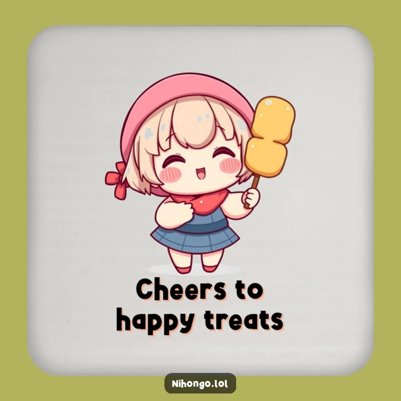 Funny Dango Skewer Coaster: Rosy Cheeks Style, Protective Funny Gift
