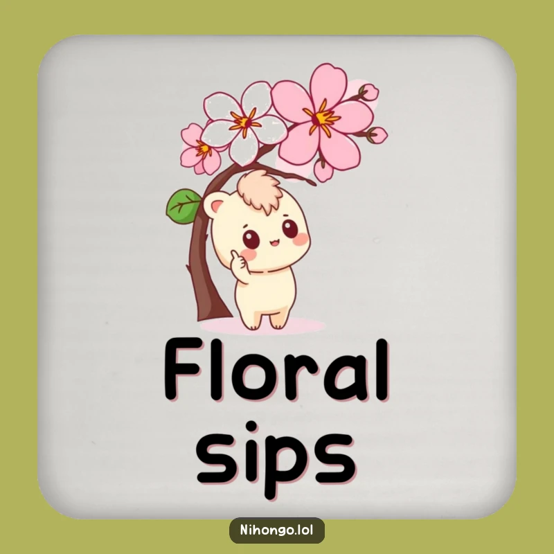 Funny Blossom Coaster - Curious Character, Perfect Table Accessory Gift