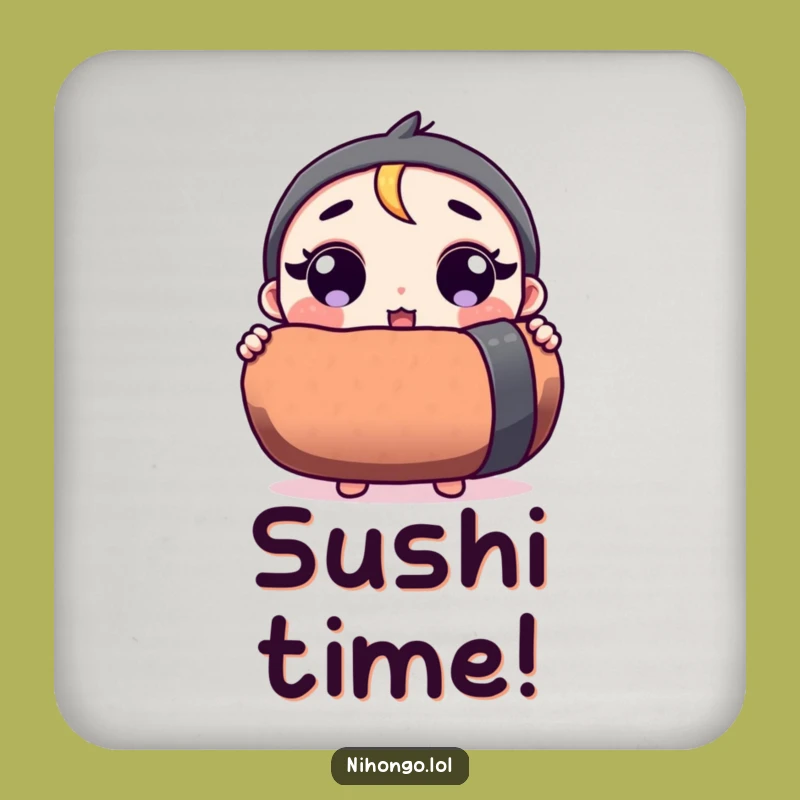 Funny Sushi Surprise Coasters: Protect Surfaces with a Gigantic Bite!