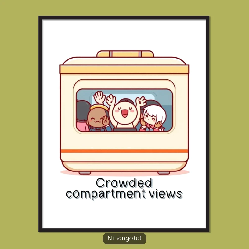 Funny Bento Box Train Poster - Whimsical Meal Adventure Wall Art for Laughs