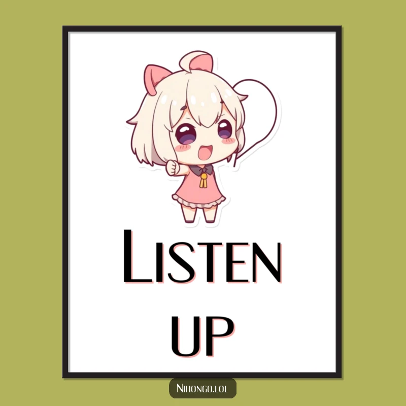 Funny Pointing Character Poster - Dramatic Speech Bubble Wall Art for Humor