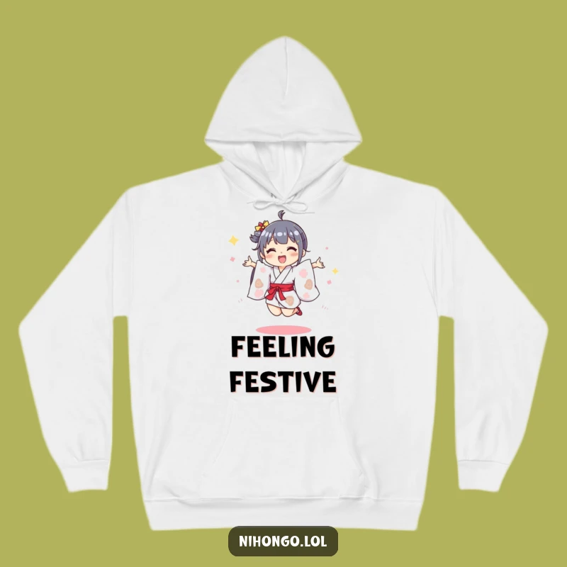 Funny Kimono Jump Character Hoodie - Cozy Celebration, Great Funny Gift