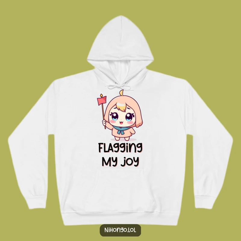 Funny Character Hoodie: Cozy Up with this Waving Flag Design, Great Funny Gift