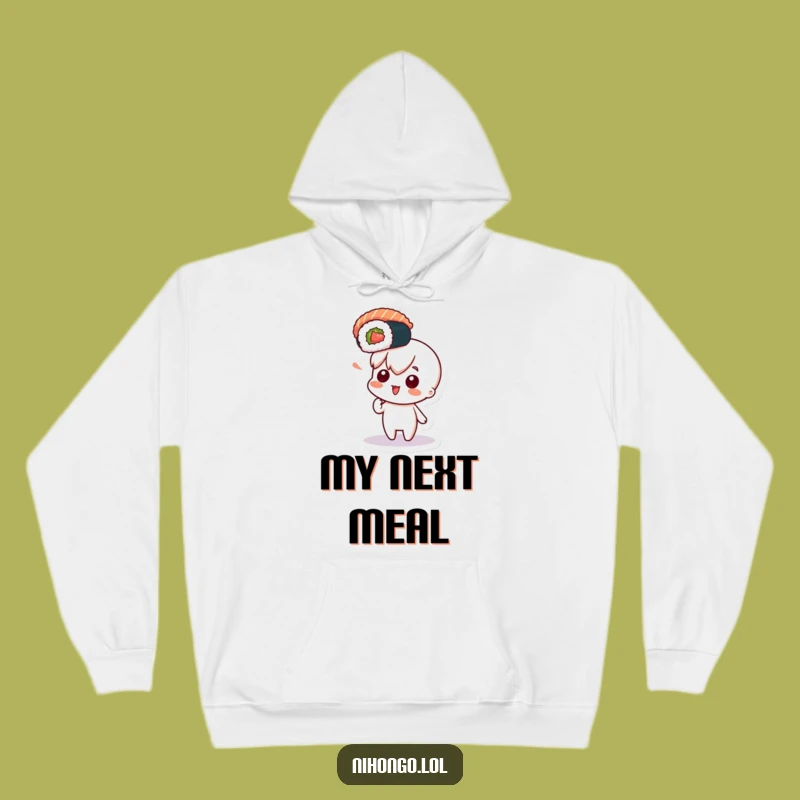 Funny Sushi Curious Character Hoodie - Cozy & Foodie Fun, Great Funny Gift