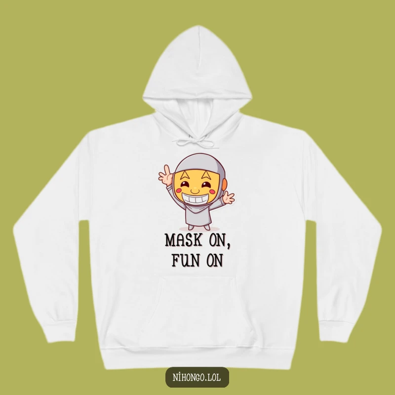 Funny Happy Mask Hoodie - Cozy Pose & Cheerful Gift for All