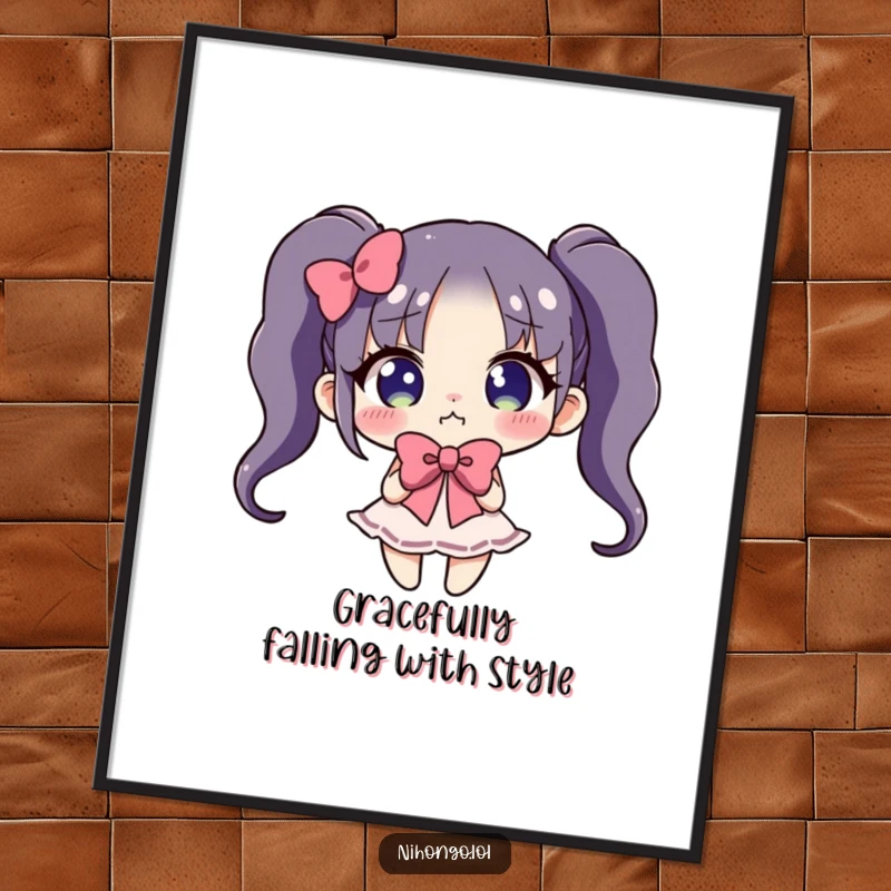 Funny Free Printable Wall Art: A character doing a clumsy, exaggerated bow, bringing comedic flair to any room.