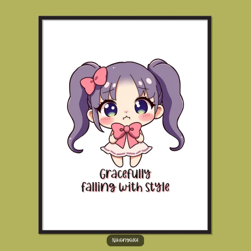 Hilarious Free Printable Wall Art: Clumsy Bow, Exaggerated Pose, Humorous Downloadable Decor