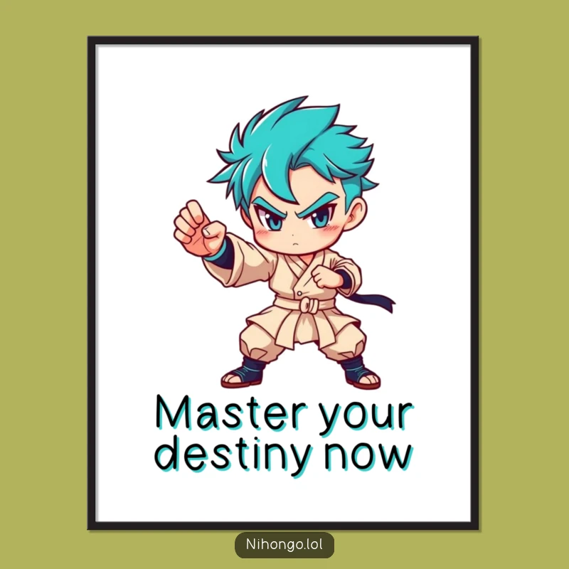 Funny Free Printable Wall Art: Martial Arts Power - Downloadable Motivation for Your Space!