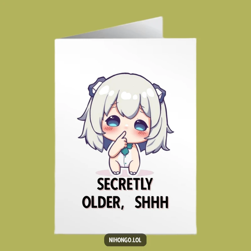 Funny Free Printable Birthday Card: Secretive Character, Shush Gesture, Hilarious Downloadable Gift