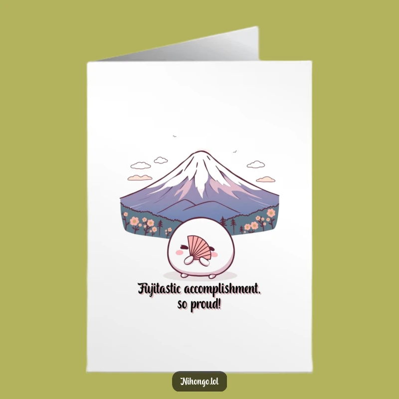 Free Printable Shy Mochi Congrats Card - Respectful Japanese Downloadable
