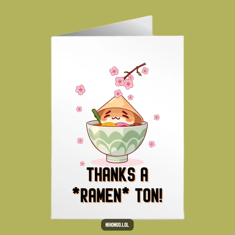 Free Printable Thank You Ramen Card - Appreciate with Humor, Download Now