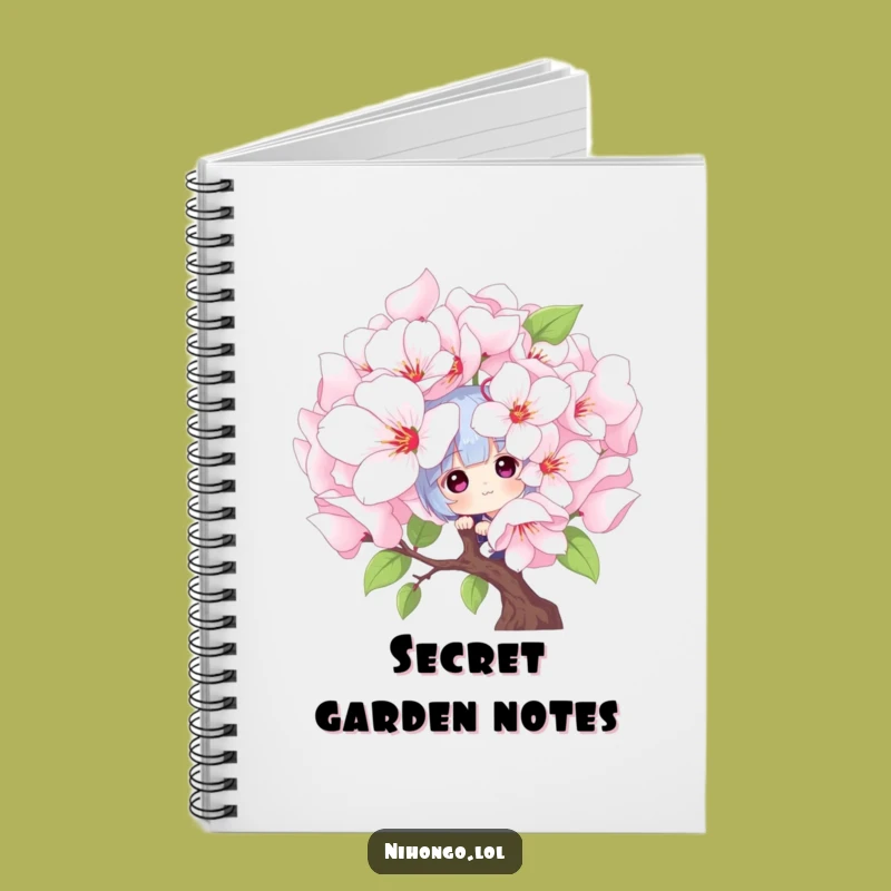 Funny Peekaboo Blossom Notebook - Spring Journal, Perfect Funny Gift for Writers