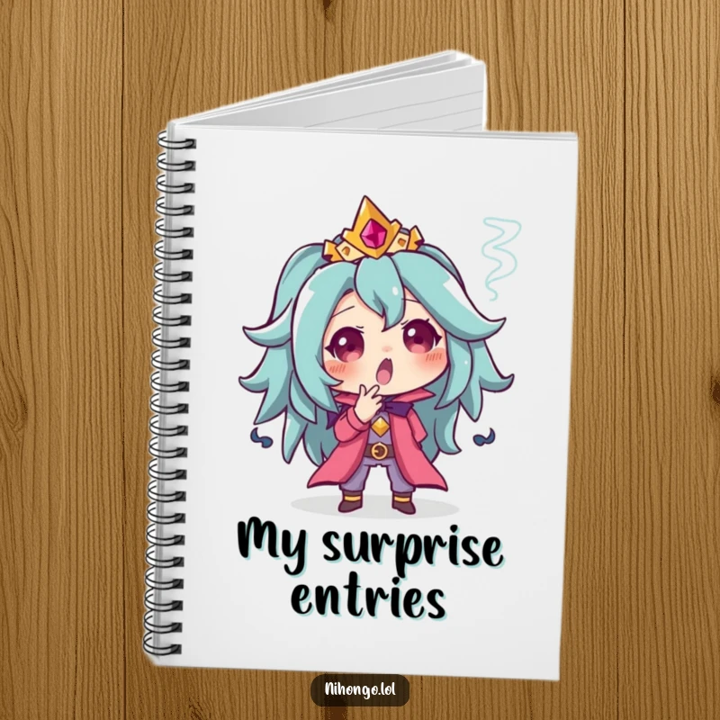 Funny notebook featuring a character in a state of surprise with a puff of smoke, inspiring creative writing and note-taking with a whimsical flair.