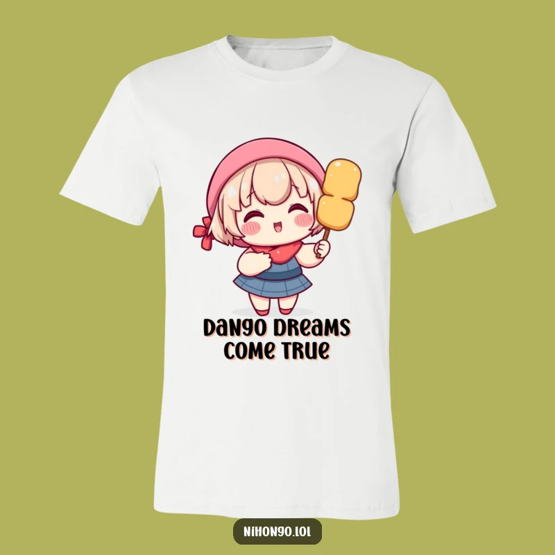 Funny Dango Skewer T-Shirt: Rosy Cheeks, Joyful Character, Yummy Funny Gift