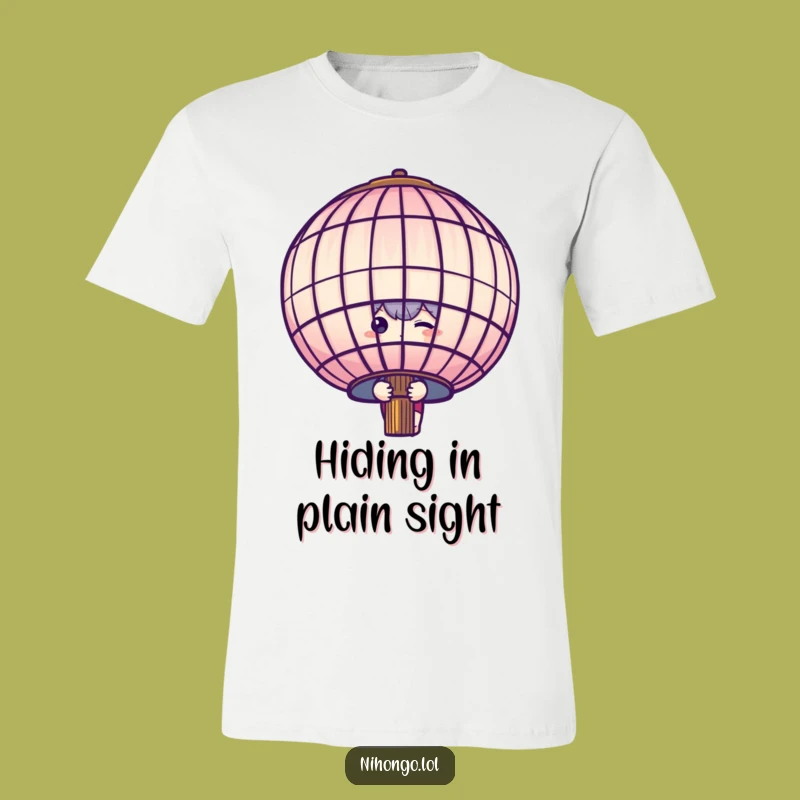 Funny Shy Lantern Peeker T-Shirt: Wear Your Introversion with Pride