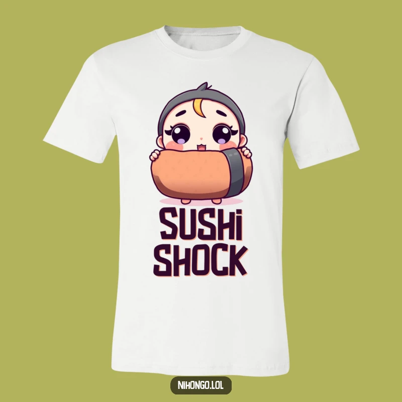 Funny Sushi Surprise T-Shirt: Crave Big Bites with Humor!