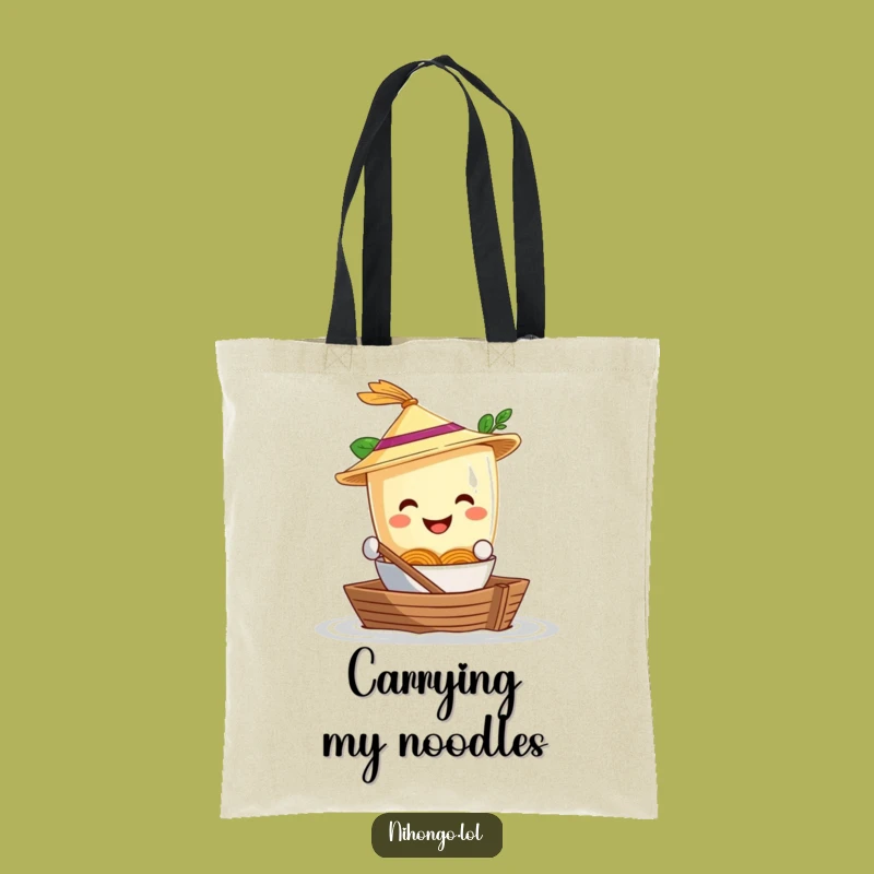 Funny Ramen Boat Tote Bag - Chic and Hilarious Noodle Adventure Carry-All