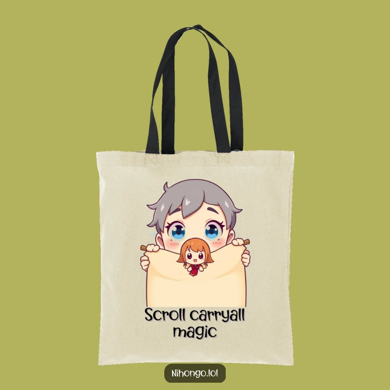Funny Tote Bag: Scroll Magic Discovery - Your Whimsical & Humorous Carry-all